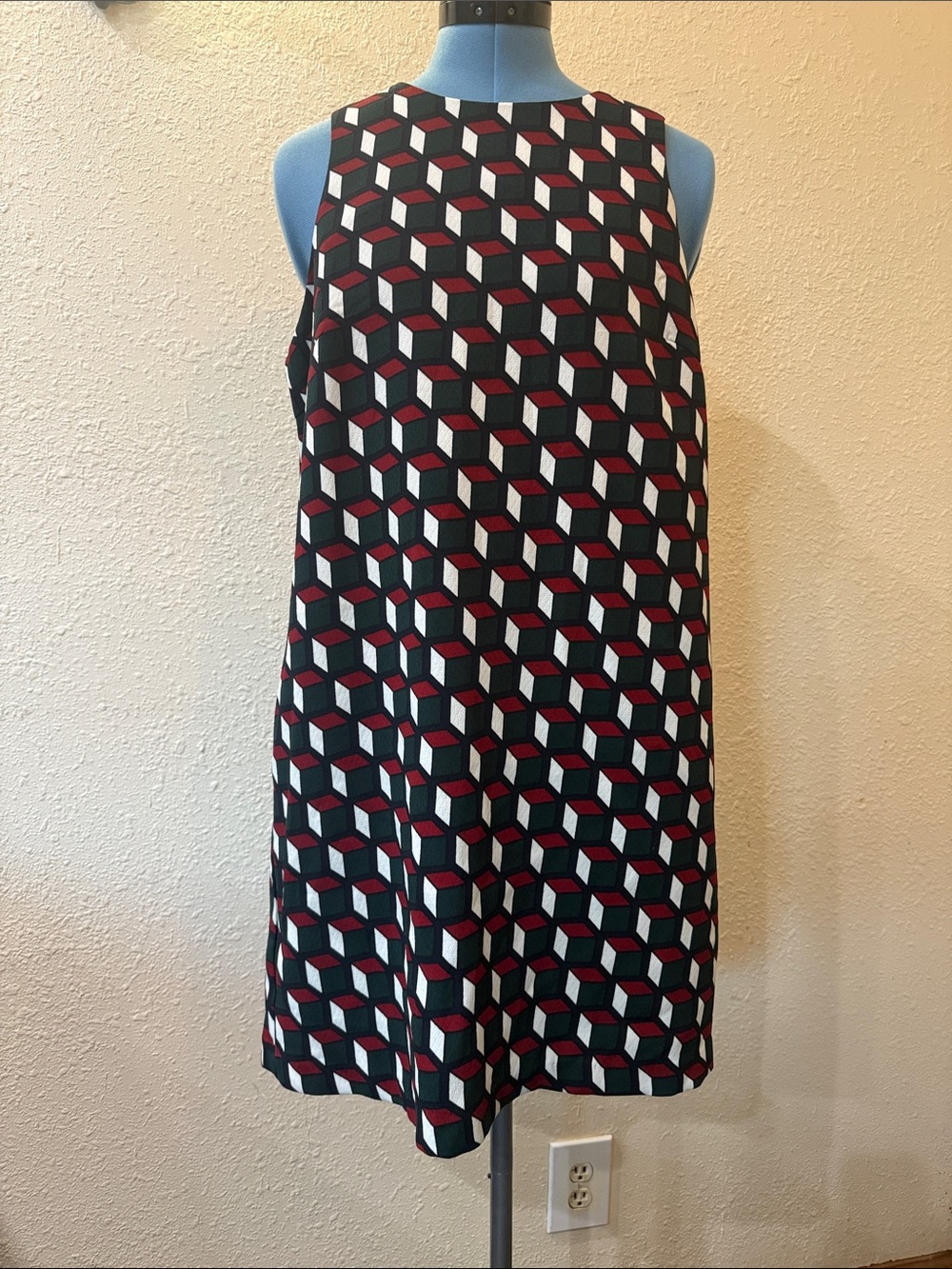Esley 3D cube pattern dress